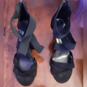 Xappeal Black Strappy Heels